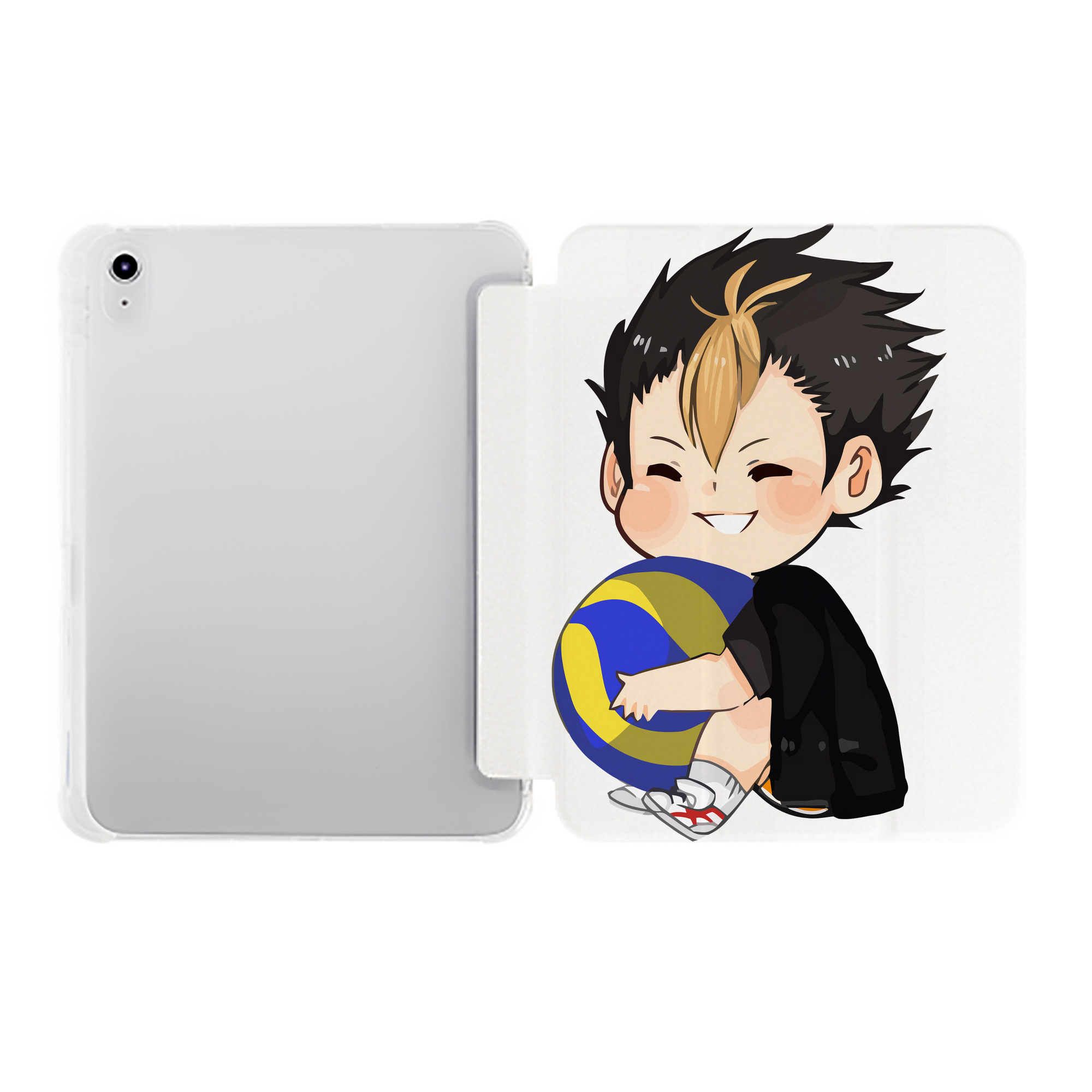 （画像用） ハイキュー!! Haikyu!! IPad ケース ペン収納付き 三つ折りスタンド PUレザー×シリコン 対応機種9.5/10.5/10.9インチ